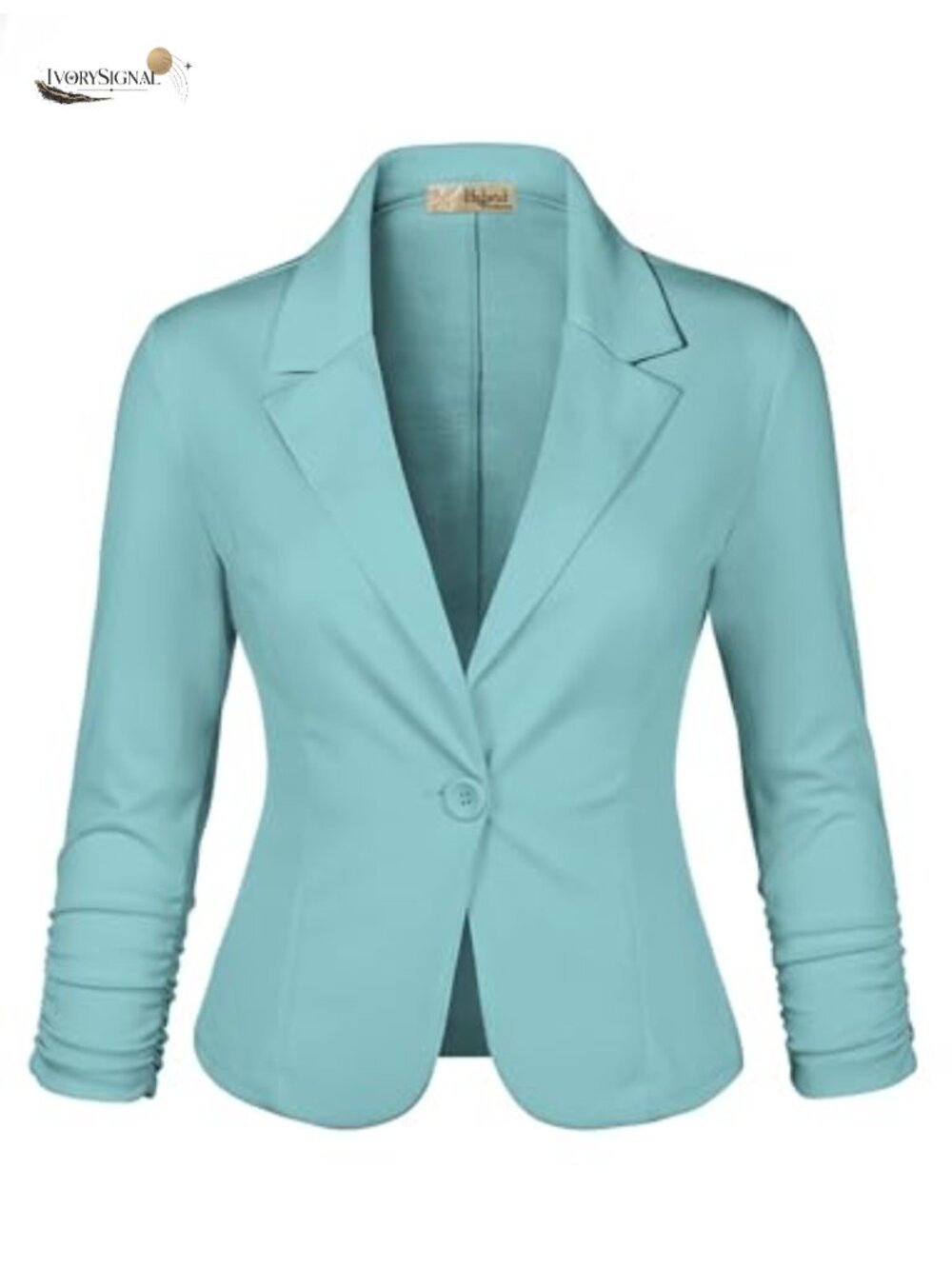 Ponte Cardigan Blazer Women's 3/4 Sleeve Work Office Suit Jacket